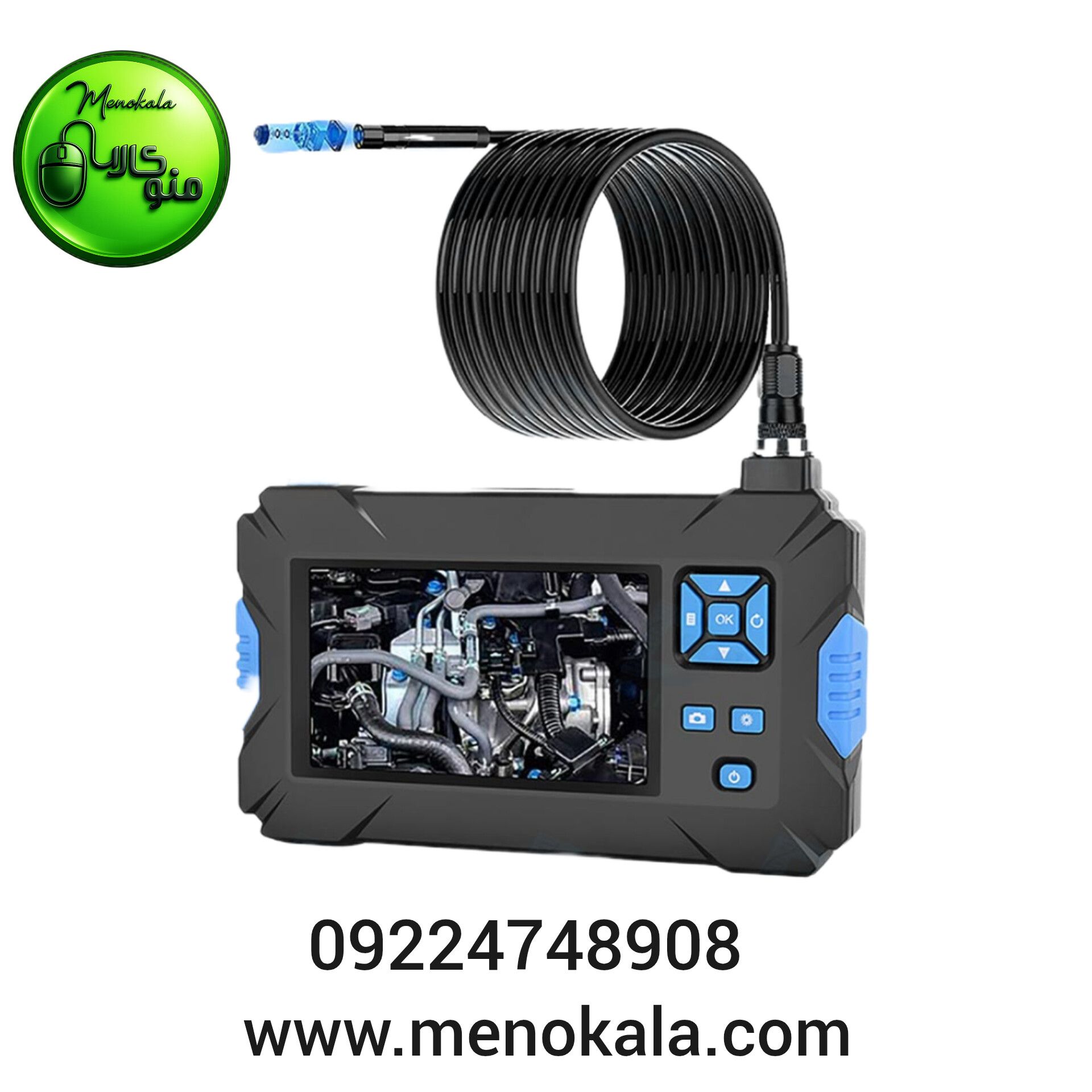 دوربین آندوسکوپی اصل ۱۰ متری مانیتوردار 4.3 اینچ 1080P با باتری 2600 میلی‌آمپری
